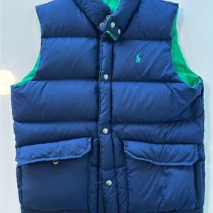 Polo Ralph Lauren Reversible Puffer Vest w/ College Stripe